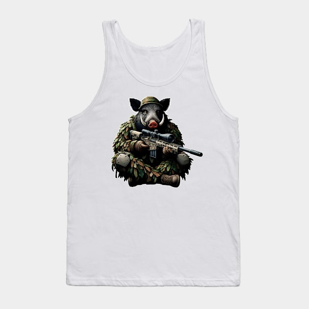 Sniper Wild Boar Tank Top by Rawlifegraphic